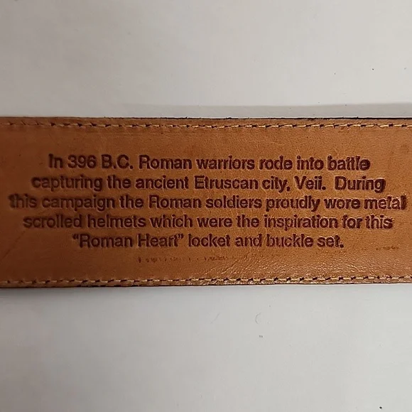 Brighton Museum Collection Black & Silver Unisex Sz L Leather Belt - Picture 3 of 8